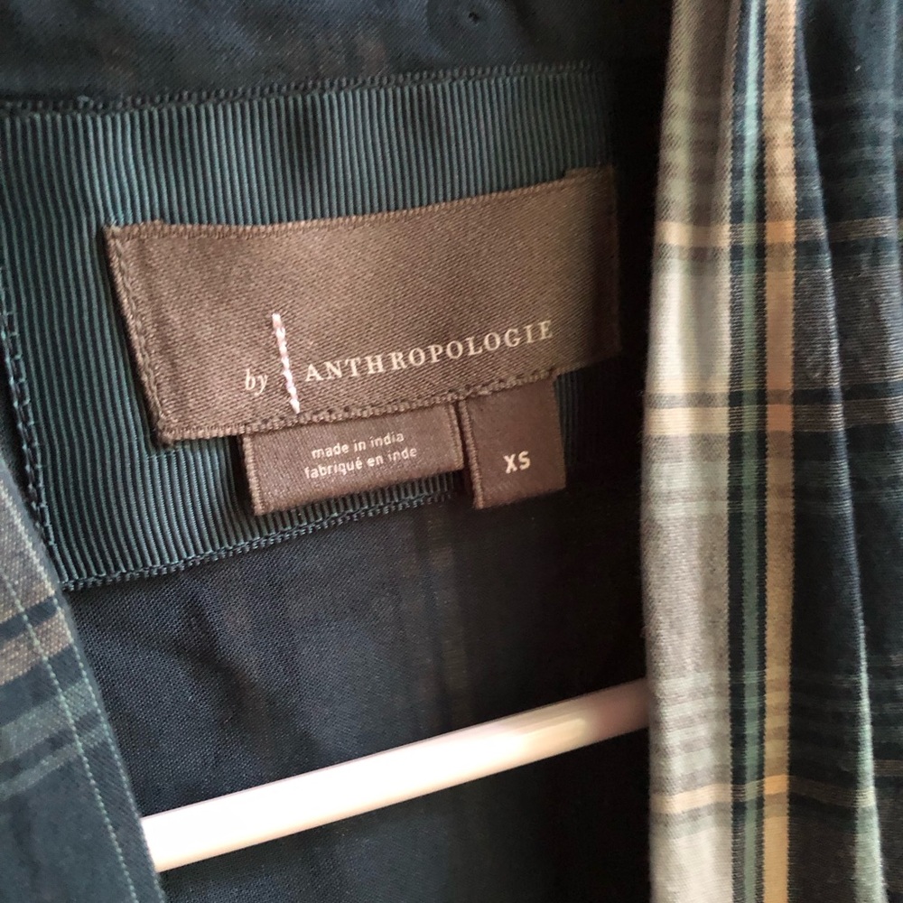 New: Anthropologie Tommie Zip-Front Midi Dress. Plaid. Pockets. Size XS - Picture 13 of 16